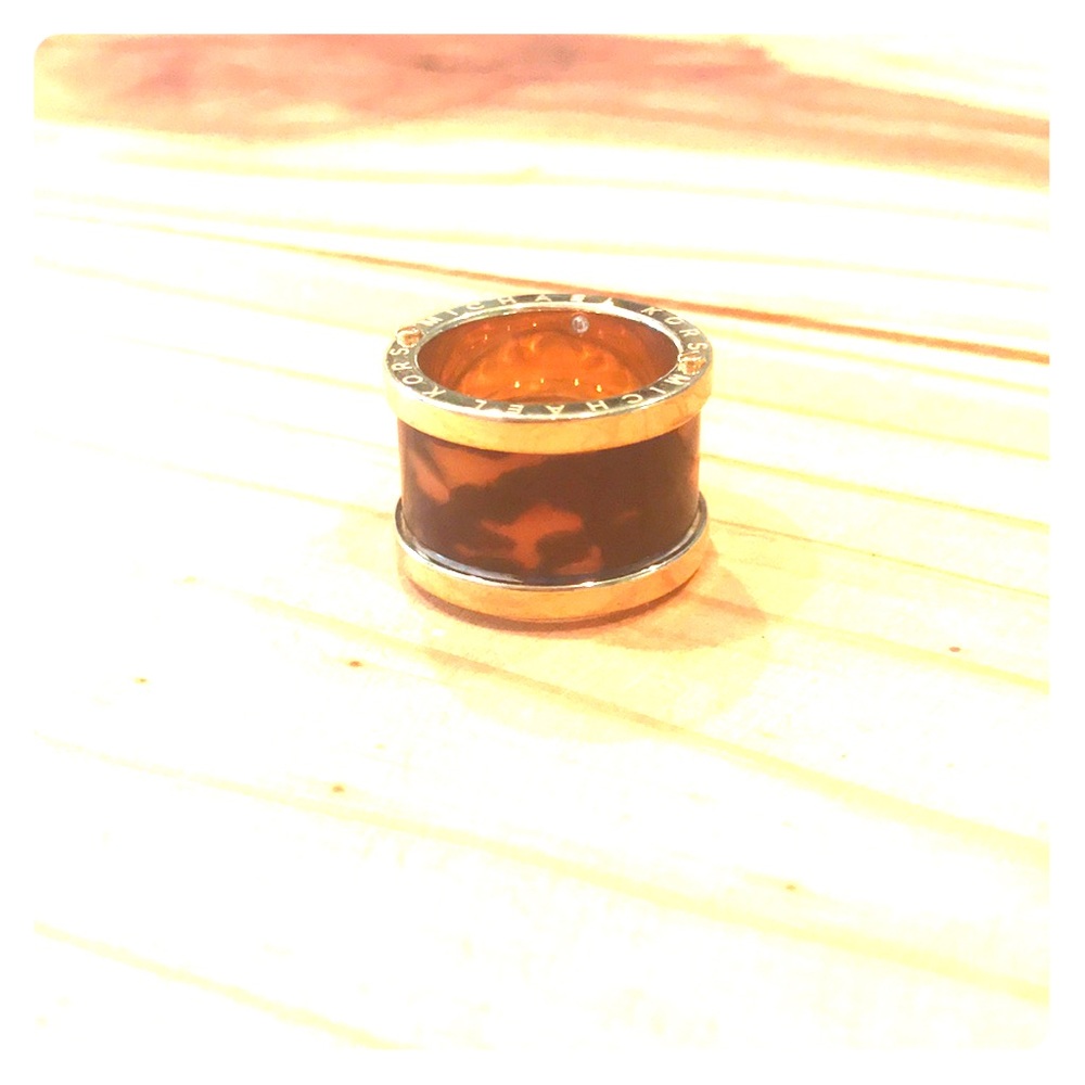 ❗️SALE ❗️Michael Kors Tortoise Print Barrel Ring